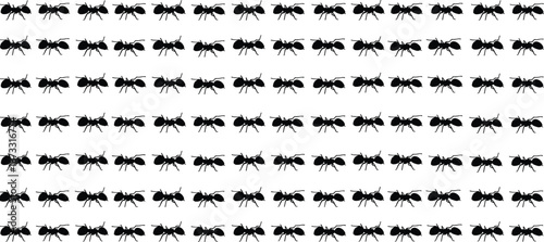 Many black ants, ant colony illustration, silhouette ants, insect swarm, vector art, bug insects, crawling ants, nature, wildlife illustration, insect vector