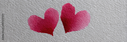 Watercolor heart pink heart paper texture handmade card romantic minimal soft love valentine anniversary sentiment with gentle charm and warmth on textured paper background