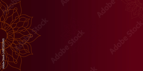 Hand drawn red mandala design. Vector mandala background for decoration invitation, cards, logos, cover, brochure, flyer, banner. Islam, arabic, Indian, ottoman motifs