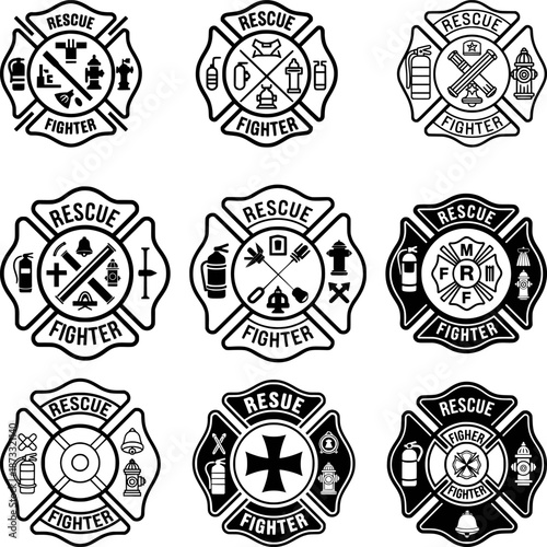 Fire Department Bundle, Firefighter SVG, Fire Rescue SVG