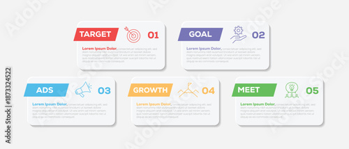 Infographic design template with icons. Can be used for workflow layout, diagram, annual report, web design