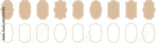 Collection of retro labels, badges and banners vector decorative elements. Set of decorative vintage frames.  shape collections. Vector illustration. 