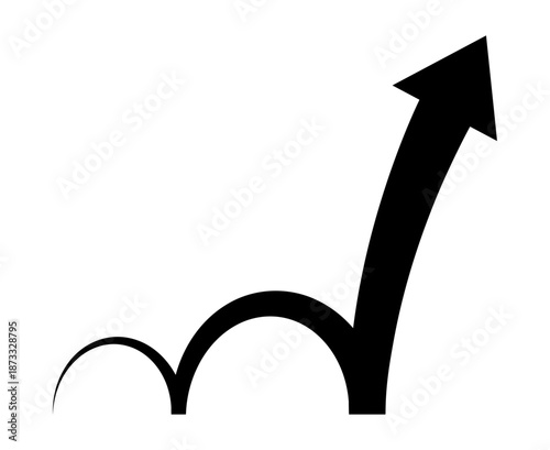 三段ジャンプ上昇矢印