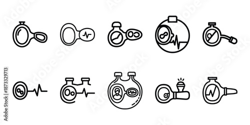 medical organ donation line editable icon set. Healthcare set of web icons in line style.