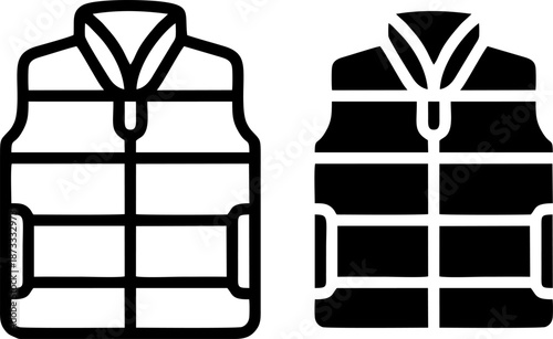 Sleeveless Vest Clothing Icon Vector

