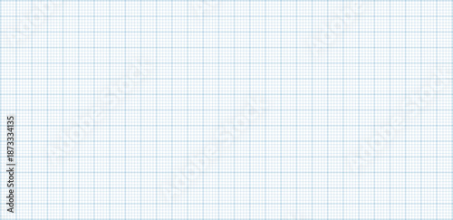 Seamless square grid with blue graph paper texture, lines layout for drawing, notebook, plotting and architecture draft