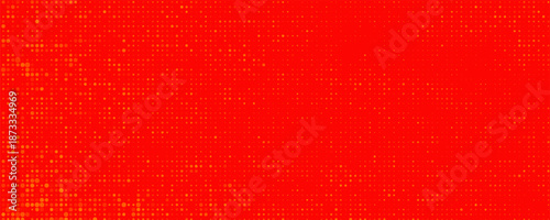 Dots halftone orange color pattern gradient texture with technology digital background.