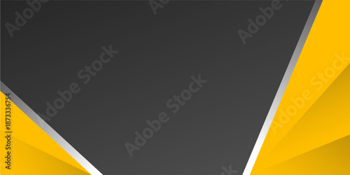 Yellow and black geometric shapes for business presentation abstract background. Vector illustration