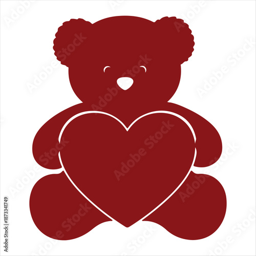 Valentine’s Day Love Symbols, Romantic Heart Design on White Background