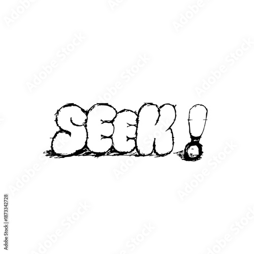 hand drawn vector illustration of a seek