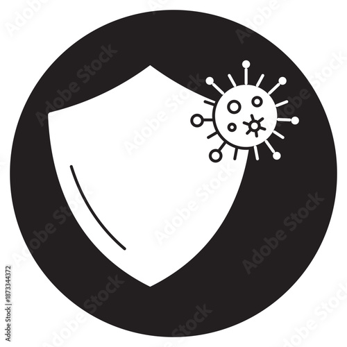 Immunity Icon, Boost Your Immune System, Natural Health Defense, Strong Body Wellness, vector