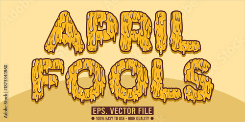 april fools editable text effect concept, vector eps file