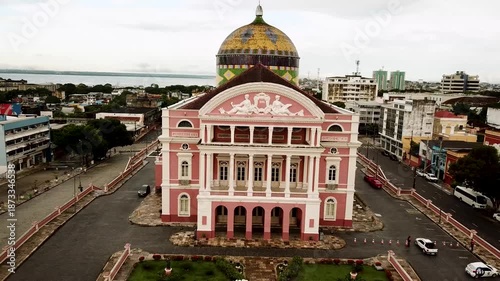 Amazonas Theater At Manaus Amazonas Brazil. Famous Building Tower Offices. Infrastructure Skyline Metropolitan Amazing. Cityscape Metropolitan Business Center Business. High quality 4k footage