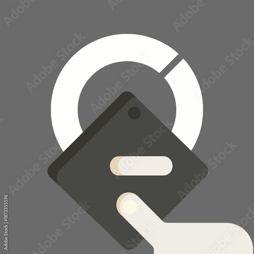 Smartphone with Progress Bar on Screen.