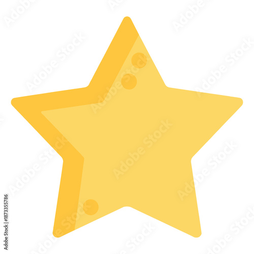 Yellow Star Icon Illustration Design Element.