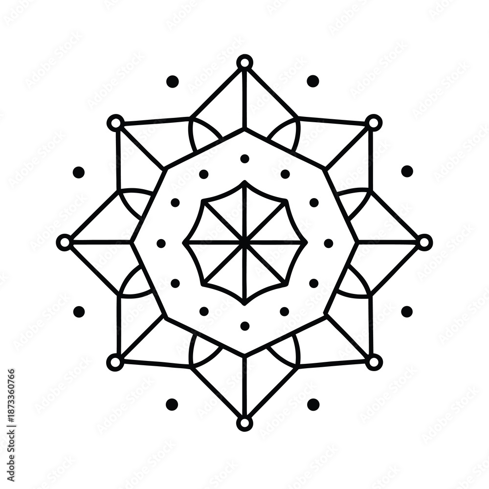 Fototapeta premium micro line dot grid pattern