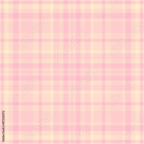 Preppy texture vector check, duvet cover plaid fabric pattern. Colourful textile background tartan seamless in light and pink colors.