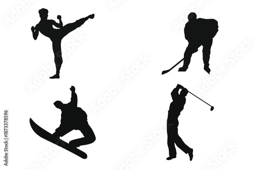 Dynamic Sports Silhouettes Collection
