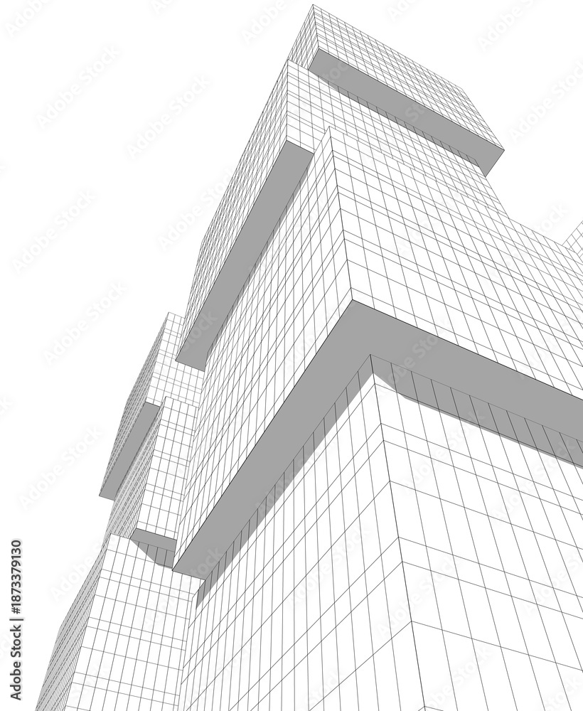 Fototapeta premium abstract architecture, 3d background