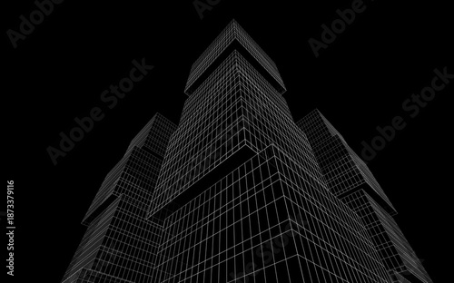 abstract architecture, 3d background