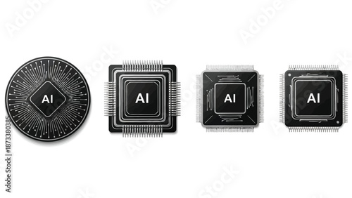 Artificial intelligence circuit boards and processors representing technological advancement