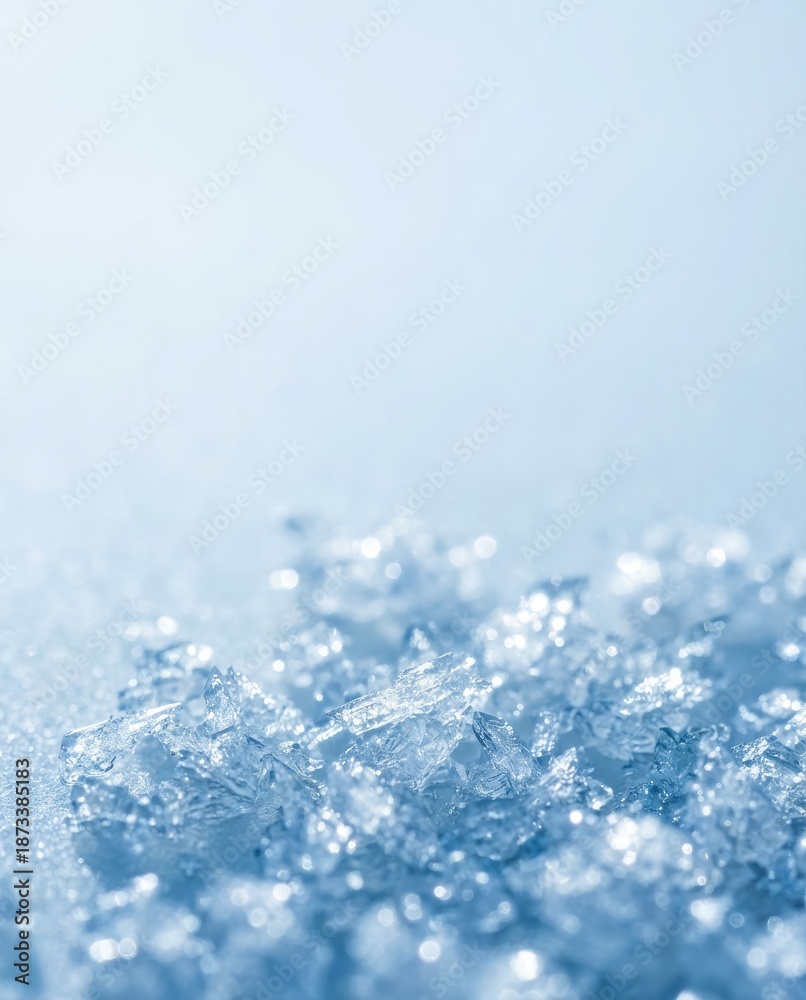Obraz premium Close up of crystallized ice on a frosty surface
