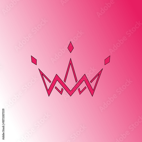 beautiful icon line crown