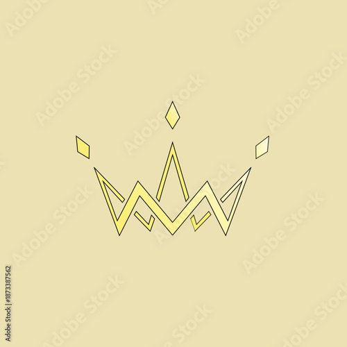 beautiful icon line crown