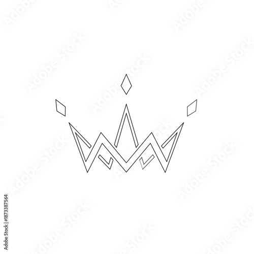 beautiful icon line crown
