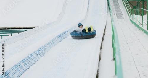 Exciting Snow Tubing Adventure on Winter Slope