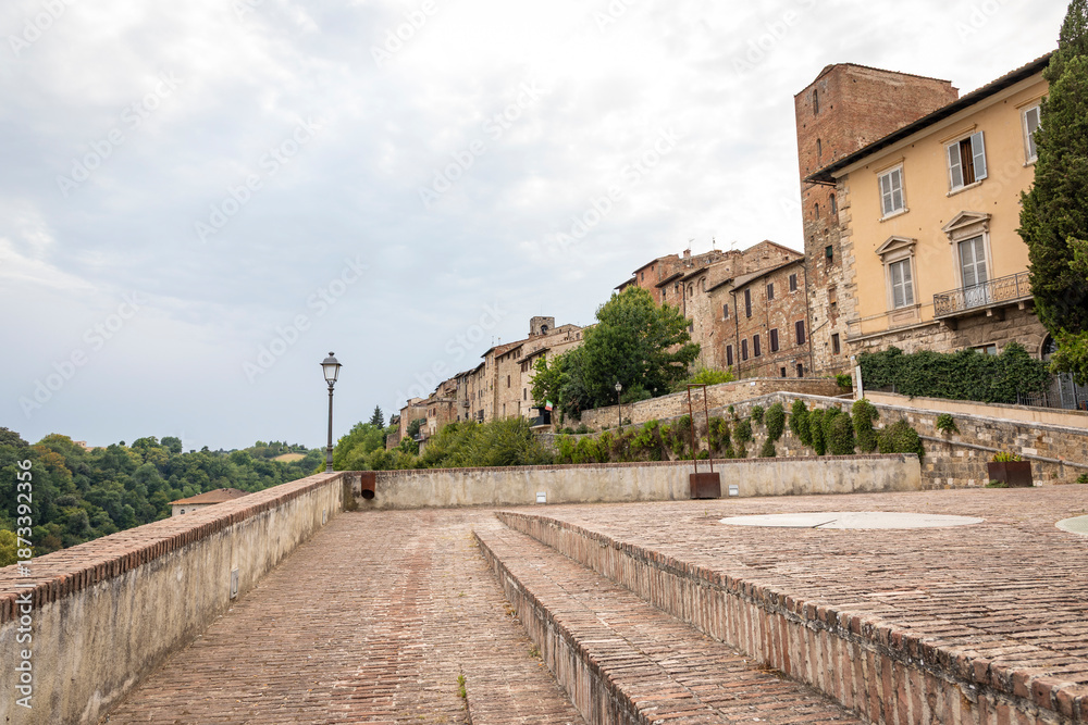 Naklejka premium a view of the old town of Colle di Val d'Elsa, province of Siena, Tuscany, Italy