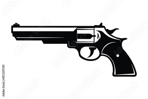 Small Caliber Pocket Pistol Handgun Silhouette Vector