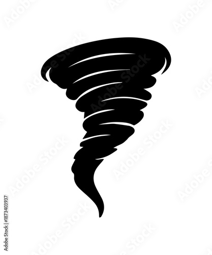 Tornado silhouette forming a dangerous storm warning