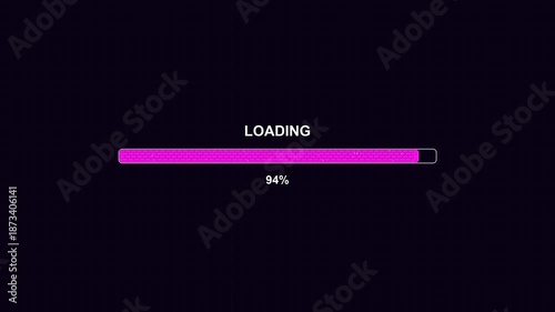 Modern style progressbar animation displays loading process with 100 percent completion in simple design for digital waiting experiences