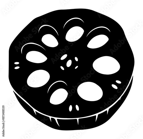 Chinese New Year Lotus root slice vegetable ingredient cross cut