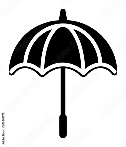Chinese New Year Umbrella silhouette rain protection accessory icon