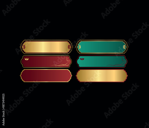 Luxury Gold Button Set for Social Media and Digital Design