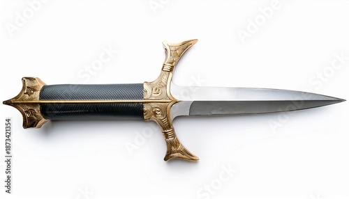 abstract naval dagger isolated top view