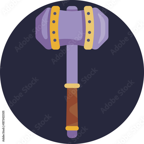 A minimalist Viking symbol representing Mjölnir, the legendary hammer of Thor, associated with strength, protection, and divine power in Norse mythology.