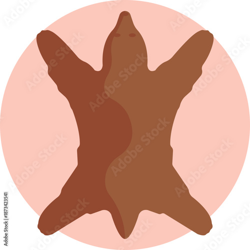 A natural, fur-textured garment reflecting the traditional Viking use of animal pelts.