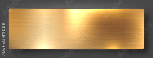 Realistic metal banner. Brushed steel or aluminium plate. Polished metal surface. Old grunge texture with scratches. Vector illustration