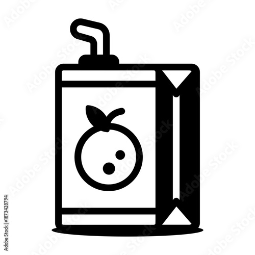 An outline icon depicting an orange juice