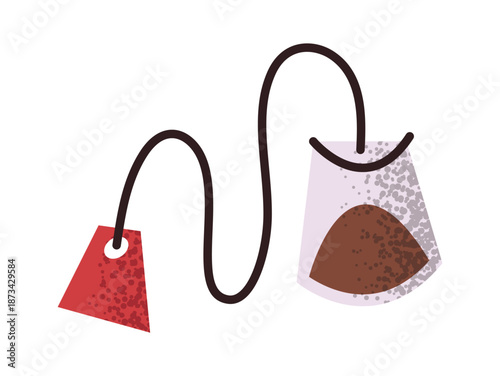 Square shape tea bag sticker