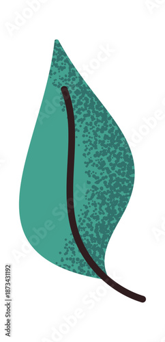 Natural tea green leaf sticker