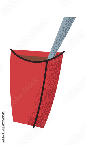 Cup of tea with spoon