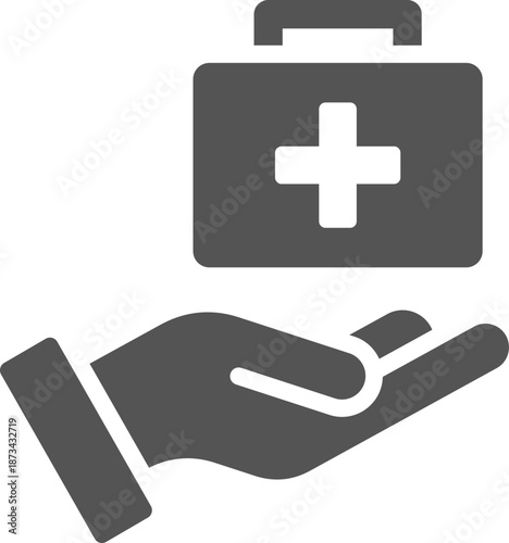 healthcare outline style icon. healthcare minimal icon, heart on hand denoting concept of heart care, Heart beat black vector icon, care glyph icon, health outline icon, Healthcare support glyph icon.