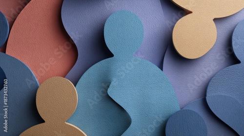 Exploring Human Connections Through Abstract Shapes in a Matte Texture Design for Social Awareness
