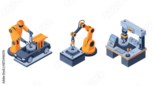 Industrial robotics: isometric design of automation systems for modern manufacturing