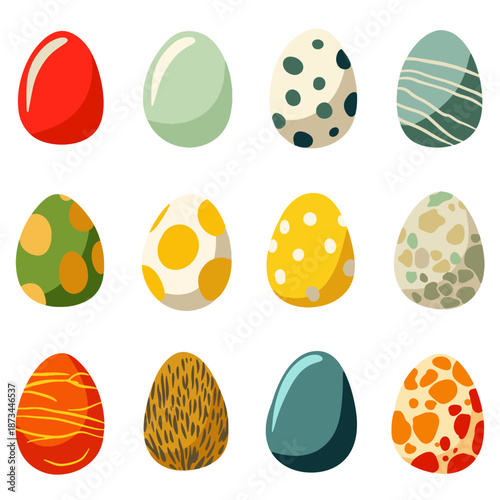 Easter set o of decorations, seamless pattern. Vtctor Easter decorations.Background, elements