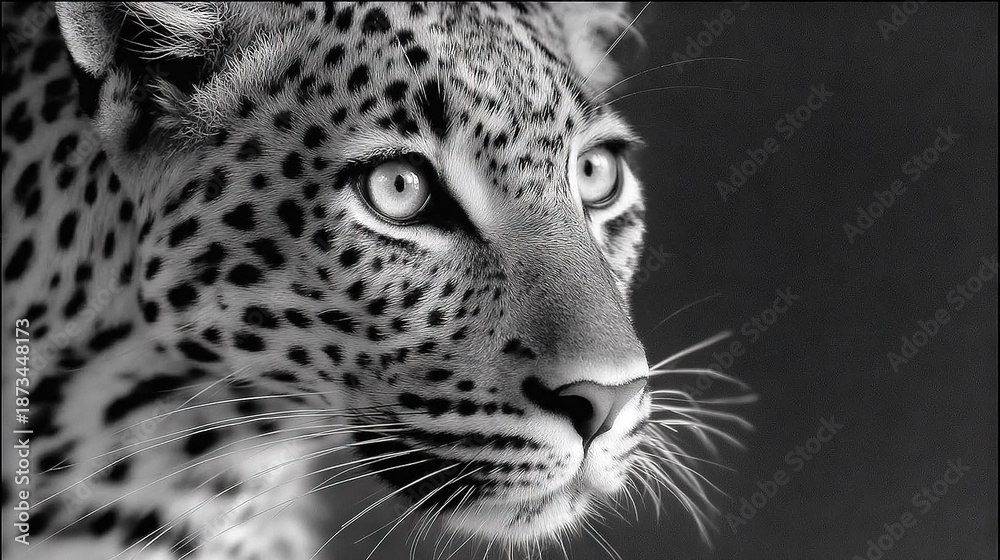 Fototapeta premium Close-up portrait of a leopard with striking eyes